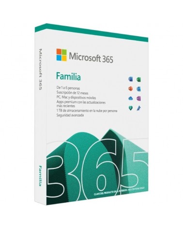 Microsoft 365 familia/ 6 usuario/ 1 año/ 5 dispositivos