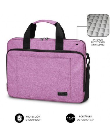 Mochila subblim air padding laptop bag para portátiles hasta 15.6'/ rosa