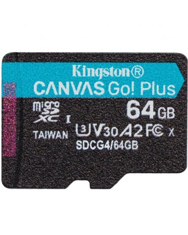 Tarjeta de memoria kingston canvas select plus 64gb microsd xc/ clase 10/ 200mbs