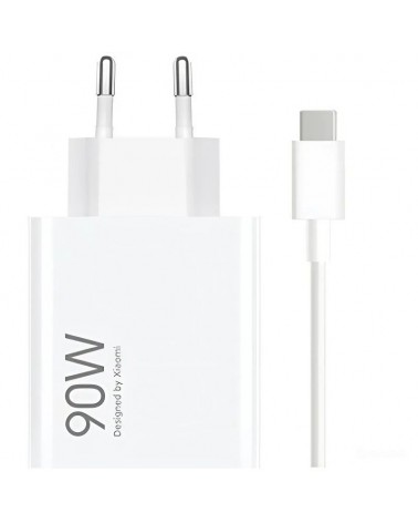 Cargador de pared gan xiaomi 90w hypercharge combo (type-a)/ 1xusb + cable usb tipo-c/ 90w