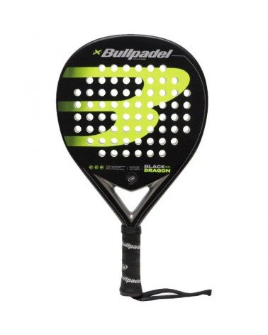 Pala de pádel bullpadel black dragon 4.0/ negro y amarillo