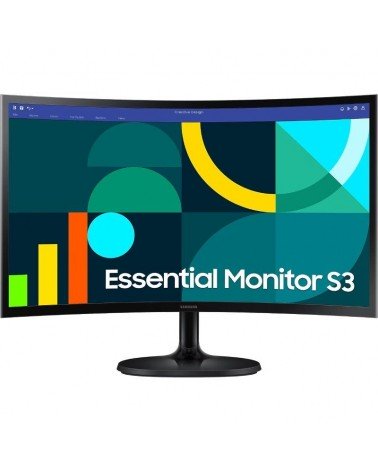 Monitor curvo samsung essential monitor s3 s36gd s24d364gau/ 24'/ full hd/ negro