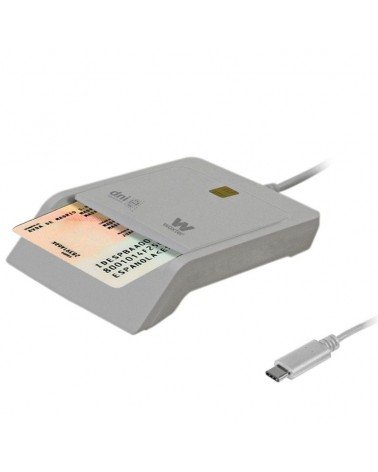 Lector de dni y tarjetas woxter pe26-198/ blanco/ usb 2.0