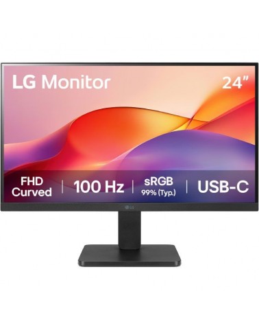 Monitor curvo lg 24u421a-b 23.8'/ full hd/ negro