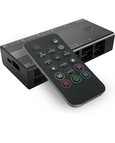 Controlador hub remoto mars gaming mf-hub para ventiladores argb