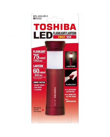 Linterna toshiba kfl-403l/ 3 pilas *aaa/ roja
