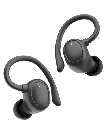 Auriculares deportivos bluetooth muvit io smart true wireless sport enc con estuche de carga/ autonomía 6h/ negros