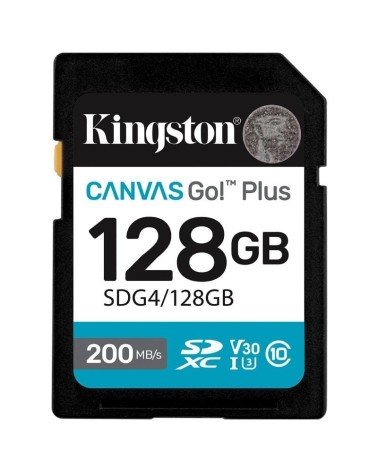 Tarjeta de memoria kingston canvas go! plus 128gb sd xc/ clase 10/ 200mbs