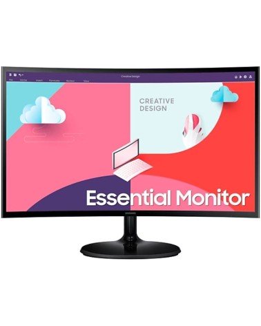 Monitor curvo samsung essential monitor s36c s27c364eau/ 27'/ full hd/ negro