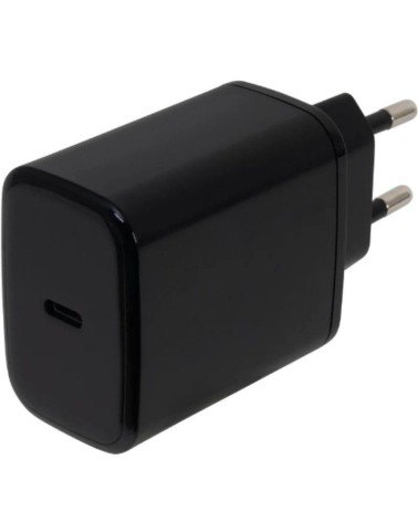 Cargador de pared gan fonestar power-c-65/ 1xusb tipo-c/ 65w/ negro