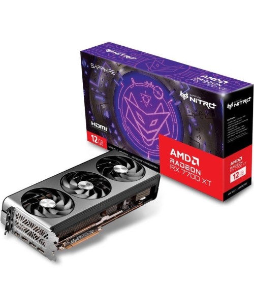 Tarjeta gráfica sapphire nitro+ radeon rx 7700 xt gaming oc/ 12gb gddr6