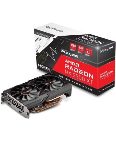 Tarjeta gráfica sapphire pulse radeon rx 6500 xt gaming oc/ 4gb gddr6	