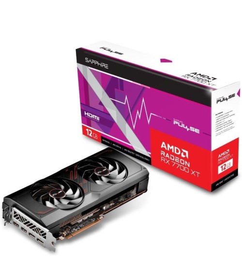 Tarjeta gráfica sapphire pulse radeon rx 7700 xt gaming/ 12gb gddr6	