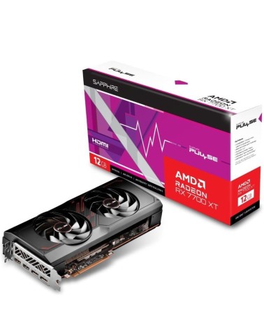 Tarjeta gráfica sapphire pulse radeon rx 7700 xt gaming/ 12gb gddr6	