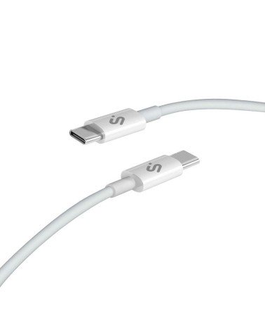 Cable usb 2.0 tipo-c subblim cable plus/ usb tipo-c macho - usb tipo-c macho/ hasta 100w/ 480mbps/ 2m/ blanco