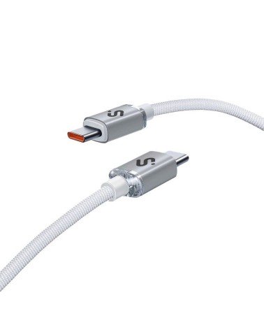Cable usb 2.0 tipo-c subblim optimus/ usb tipo-c macho - usb tipo-c macho/ hasta 60w/ 480mbps/ 1m/ blanco