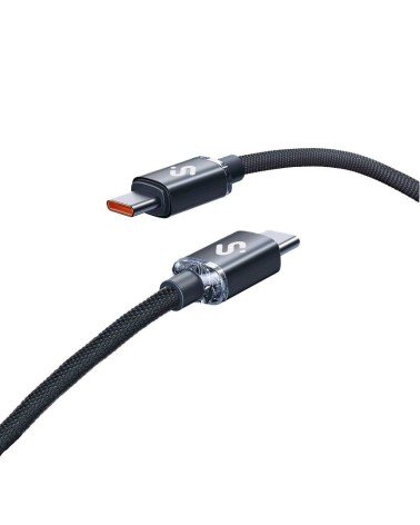 Cable usb 2.0 tipo-c subblim optimus/ usb tipo-c macho - usb tipo-c macho/ hasta 60w/ 480mbps/ 1m/ negro