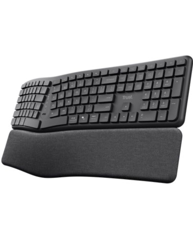 Teclado inalámbrico por bluetooth trust keyra multidispositivo ergonómico