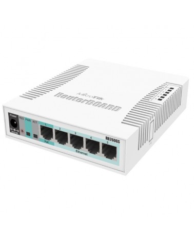 Switch mikrotik css106-5g-1s 6 puertos/ rj45 10/100/1000/ sfp/ poe