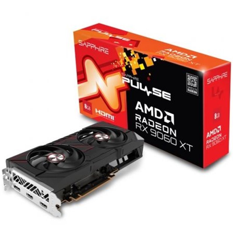 Tarjeta gráfica sapphire pulse radeon rx 9060 xt gaming/ 8gb gddr6