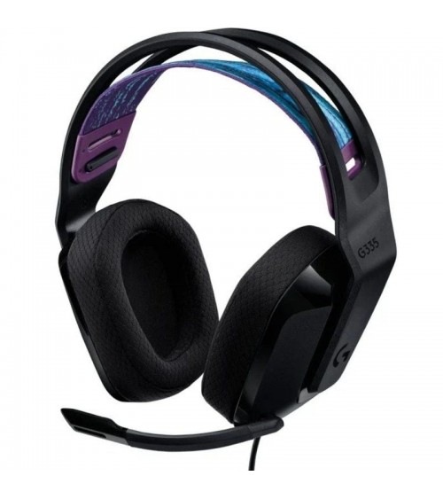 Auriculares gaming con micrófono logitech g335/ jack 3.5/ negros