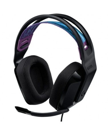 Auriculares gaming con micrófono logitech g335/ jack 3.5/ negros