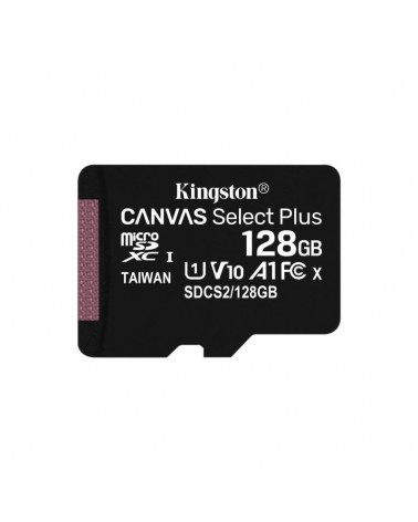 Tarjeta de memoria kingston canvas select plus 128gb microsd xc/ clase 10/ 100mbs