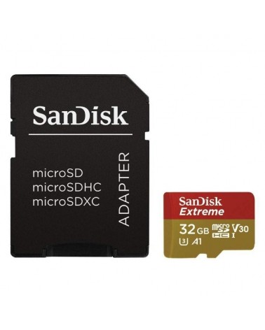 Tarjeta de memoria sandisk extreme 32gb microsd hc uhs-i con adaptador/ clase 10/ 100mbs