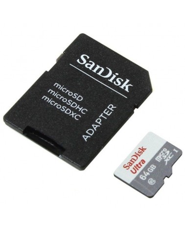 Tarjeta de memoria sandisk ultra 64gb microsd xc con adaptador/ clase 10/ 100mb/s