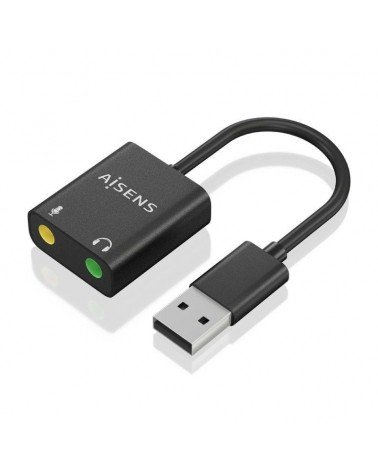 Tarjeta de sonido aisens a106-0769/ usb macho - 2xjack 3.5 hembra