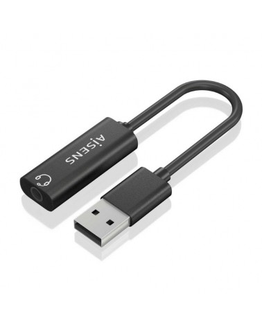 Tarjeta de sonido aisens a106-0770/ usb macho - jack 3.5 hembra