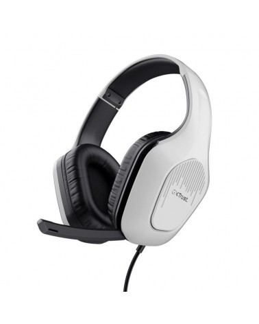 Auriculares gaming con micrófono trust gaming gxt 415 zirox ps5/ jack 3.5/ blancos