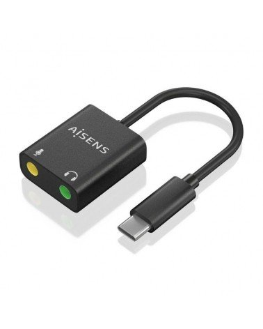 Tarjeta de sonido aisens a109-0767/ usb-c macho - 2xjack 3.5 hembra
