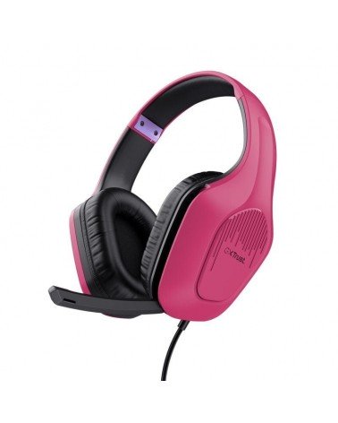 Auriculares gaming con micrófono trust gaming gxt 415 zirox/ jack 3.5/ rosas