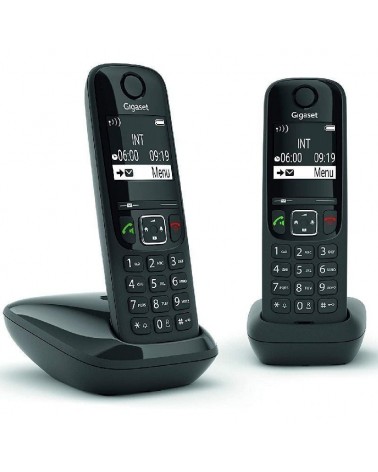 Teléfono inalámbrico gigaset as690/ pack duo/ negro
