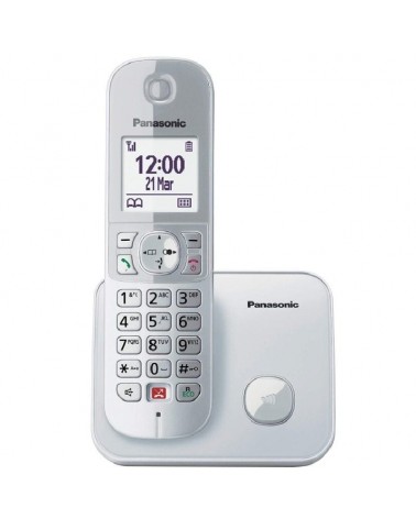 Teléfono inalámbrico panasonic kx-tg6851sp/ plata