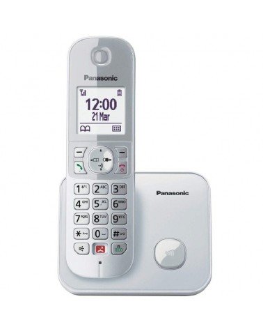 Teléfono inalámbrico panasonic kx-tg6851sp/ plata