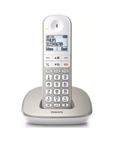 Teléfono inalámbrico philips xl4901s/23/ plata y blanco