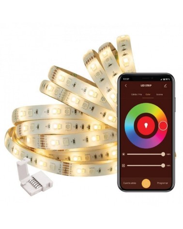 Tira led muvit io miolst002/ 5m/ 24w/ color rgb+cct/ regulable/ wifi