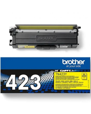 Tóner original brother tn-423y alta capacidad/ amarillo