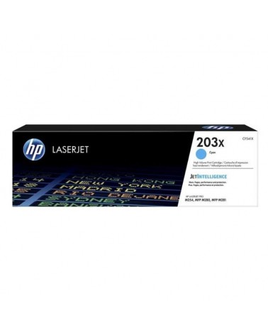 Tóner original hp nº203x xl alta capacidad/ cian