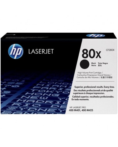 Tóner original hp nº80x xl alta capacidad/ negro