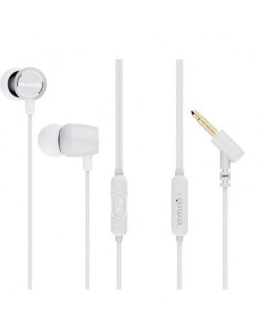 Auriculares intrauditivos aiwa estm-30wt/ con micrófono/ jack 3.5/ blanco