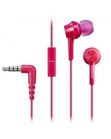 Auriculares intrauditivos panasonic rp-tcm105/ con micrófono/ jack 3.5/ rosas