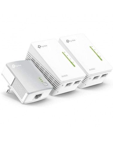 Adaptador powerline tplink wpa4220tkit 500mbps/ alcance 300m/ pack de 3