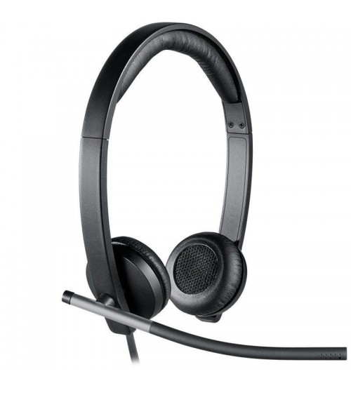 Auriculares logitech h650e/ con micrófono/ usb/ negros