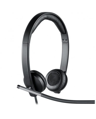 Auriculares logitech h650e/ con micrófono/ usb/ negros