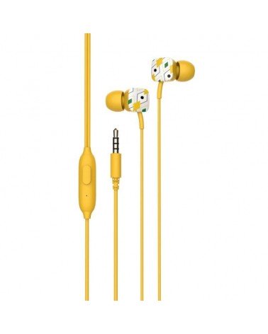 Auriculares intrauditivos spc hype/ con micrófono/ jack 3.5/ amarillos