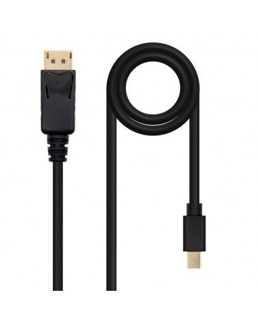 Cable mini displayport nanocable 10.15.2402/ mini displayport macho - displayport macho/ 2m/ negro